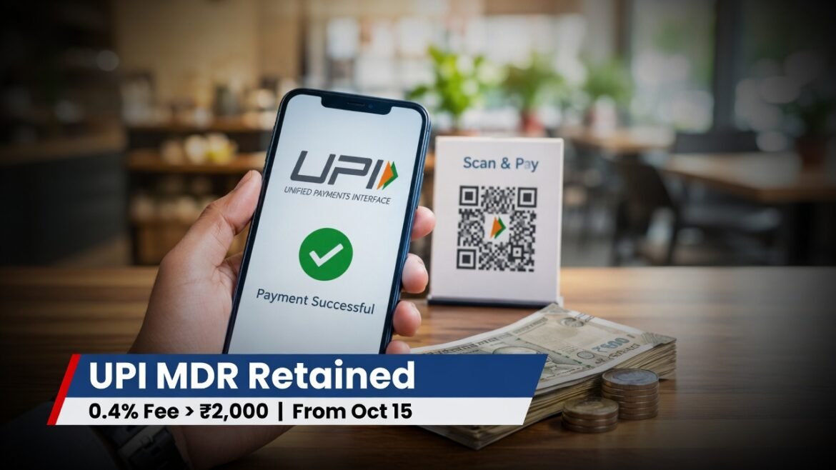 UPI MDR charges retained